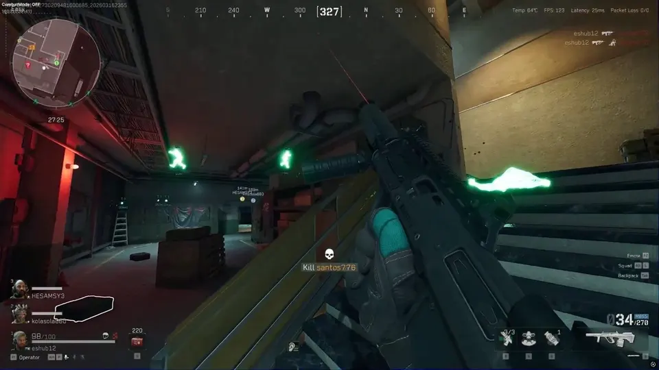 Player ESP overlay showing enemies through walls in Delta Force